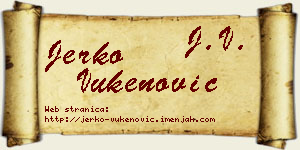 Jerko Vukenović vizit kartica